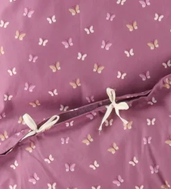 Nørgaard Madsens Sengetøj - Baby - Mauve m. Sommerfugle
