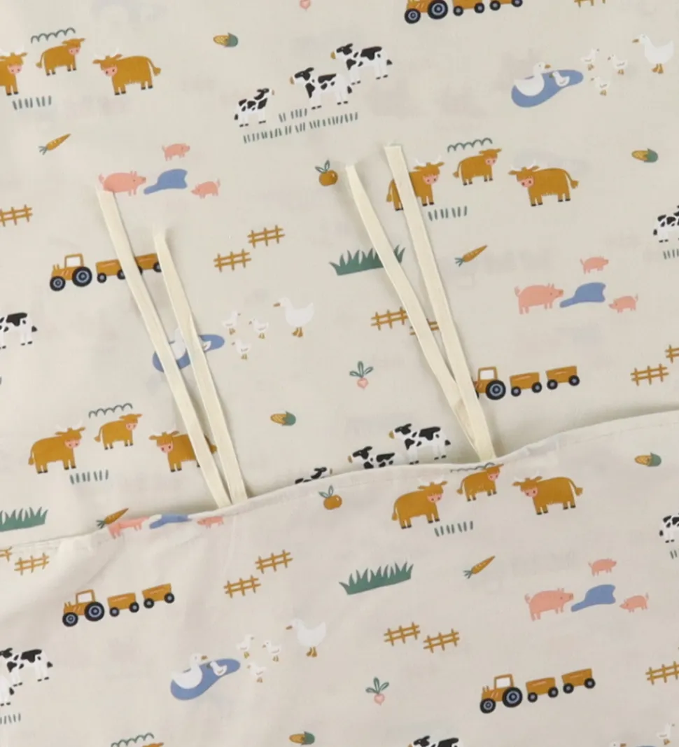Nørgaard Madsens Sengetøj - Baby - Beige m. Bondegård