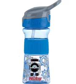 Nuby Drikkedunk m. Sugerør - 360ml - Blå