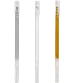 Ooly Farvekuglepen - Modern Gel Pens - Guld/Hvid/Sølv
