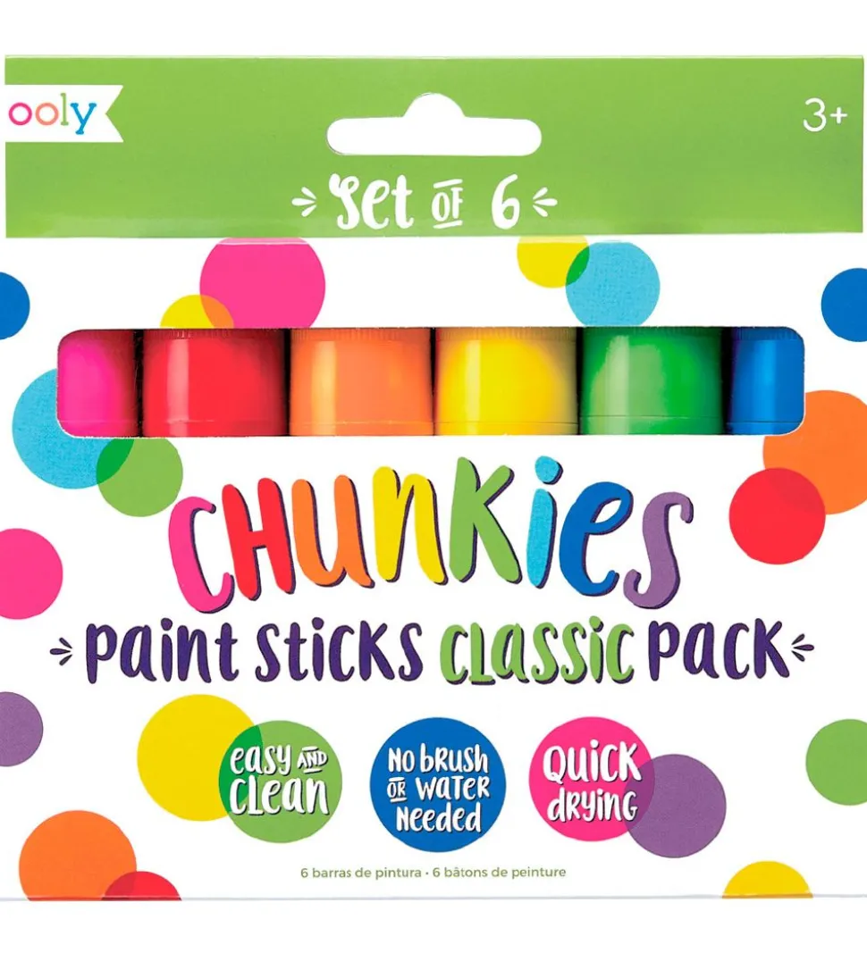 Ooly Jumbo Tuscher - Chunkies Paint Sticks - 6 stk - Multifarvet
