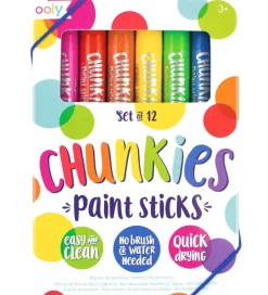 Ooly Jumbo Tuscher - Chunkies Paint Sticks - 12 stk - Multifarve