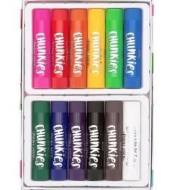 Ooly Jumbo Tuscher - Chunkies Paint Sticks - 12 stk - Multifarve