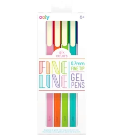 Ooly Kuglepen - 6 Stk - Fine Line Colored Gel Pens