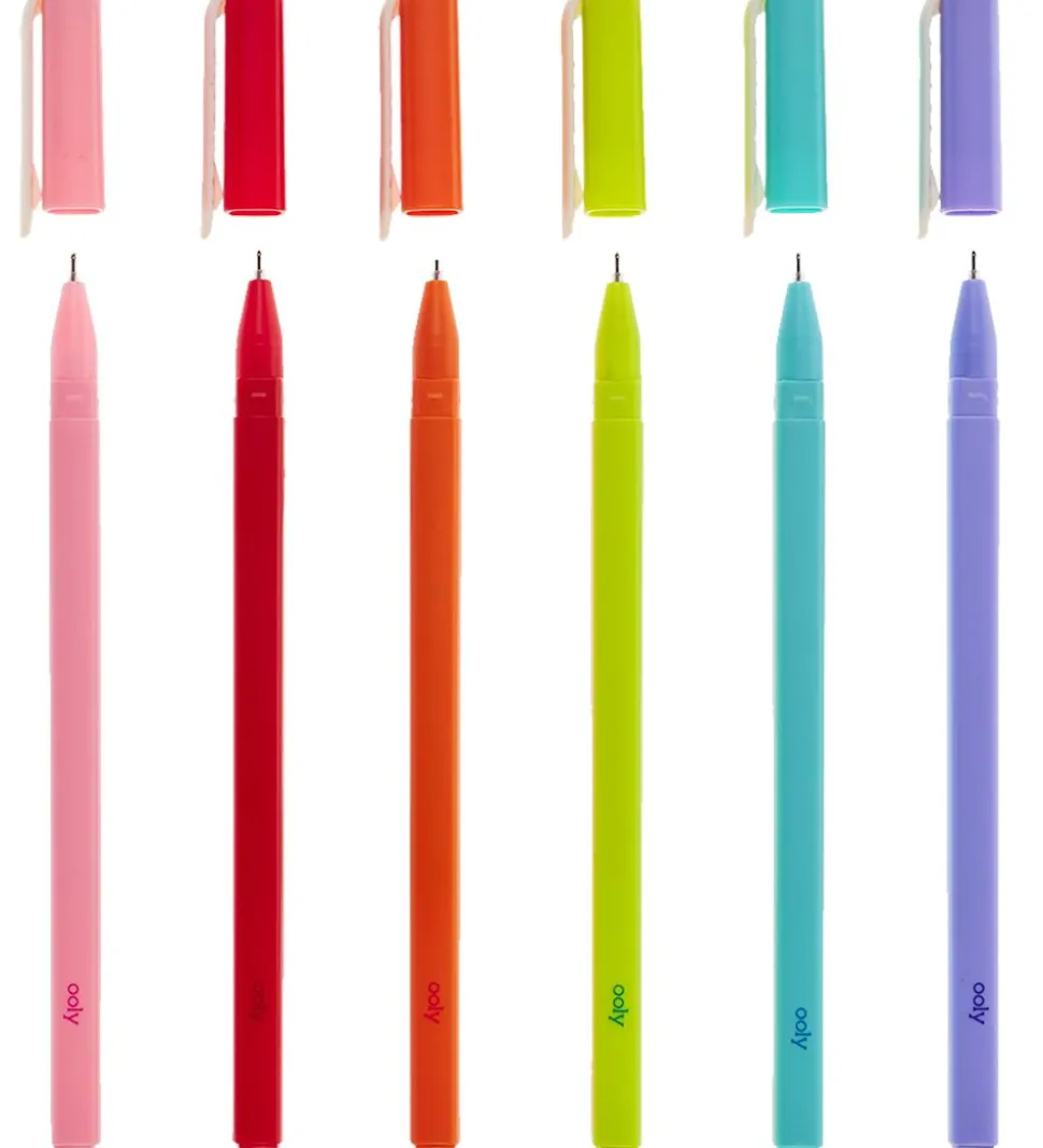 Ooly Kuglepen - 6 Stk - Fine Line Colored Gel Pens