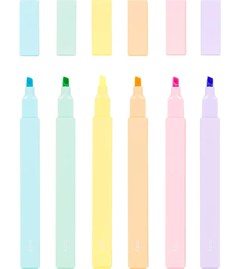 Ooly Overstregningstuscher - 6 Stk - Color Block Highlighters
