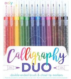 Ooly Tuscher - Calligraphy Duo - 12 stk - Multifarvet