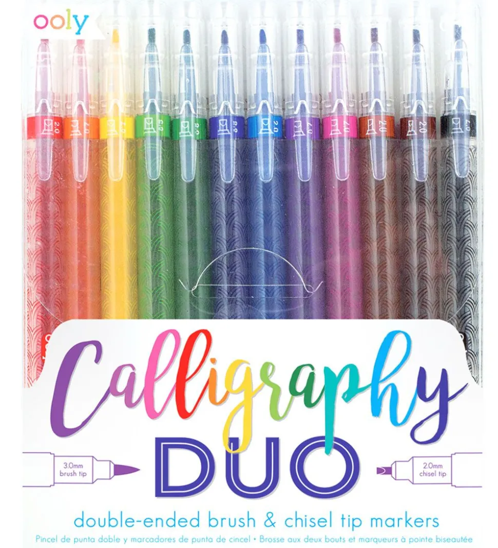 Ooly Tuscher - Calligraphy Duo - 12 stk - Multifarvet