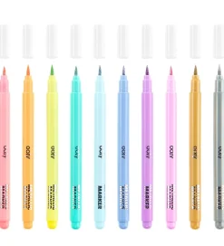 Ooly Tuscher - Metallic Brush Markers - 10 stk - Pastelfarver