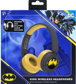 OTL Høretelefoner - Batman - On-Ear Junior - Wireless - Sort/Gul