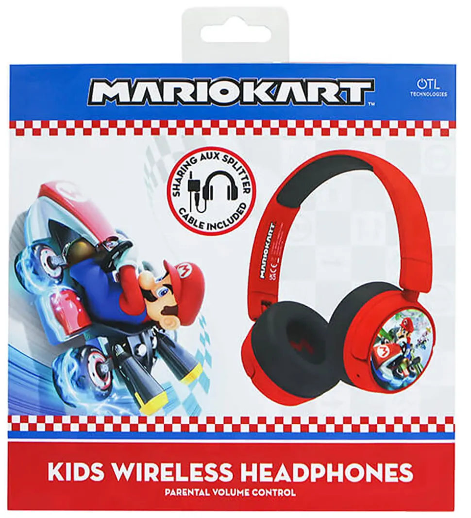 OTL Høretelefoner - Mario Kart - On-Ear Junior - Wireless - Rød