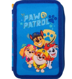 Paw Patrol Penalhus m. Indhold - Dobbelt - Blå m. Print
