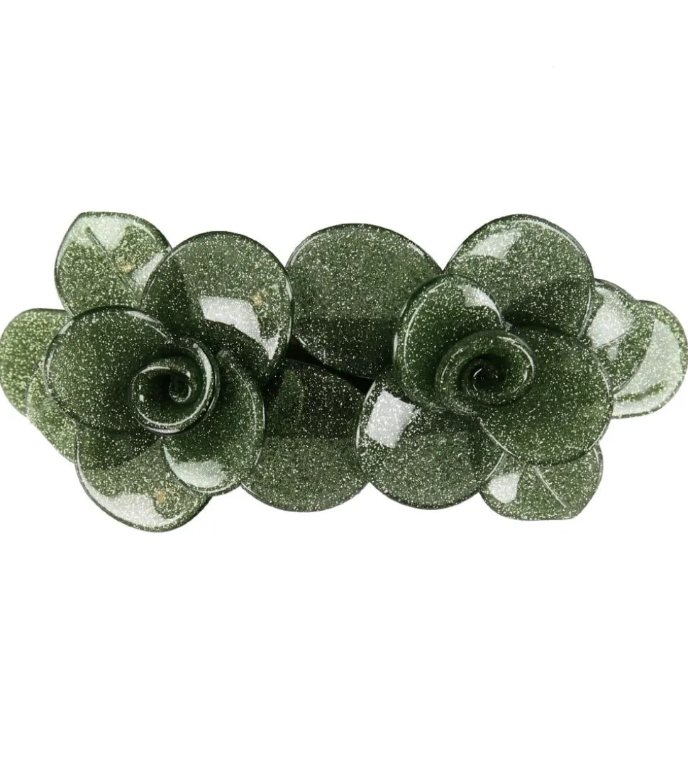 Petit by Sofie Schnoor Hårspænde - 9x5 cm - Blomster - Grøn