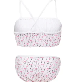 Petit Crabe Bikini - Louise - UV50+ - Hvid m. Flamingo