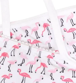 Petit Crabe Bikini - Louise - UV50+ - Hvid m. Flamingo