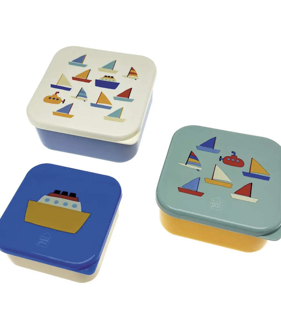 Petit Jour Paris Madkassesæt - 3 stk - 11,5 x 5,5 cm - Boats