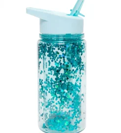 Petit Monkey Drikkedunk m. Sugerør - 300 ml - Blå m. Glimmer