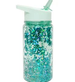 Petit Monkey Drikkedunk m. Sugerør - 300 ml - Grøn m. Glimmer