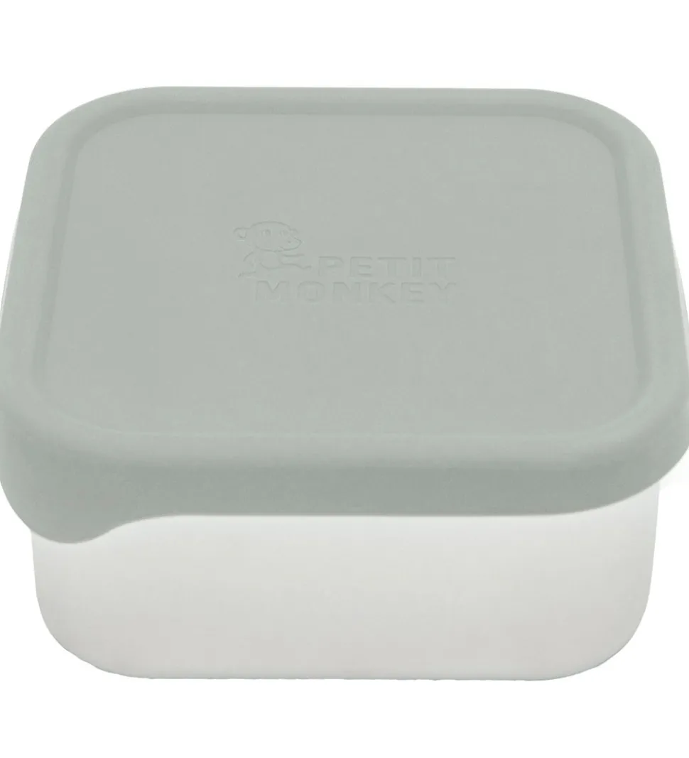 Petit Monkey Madkasse - Lucy - Stainless Steel - Sage Green