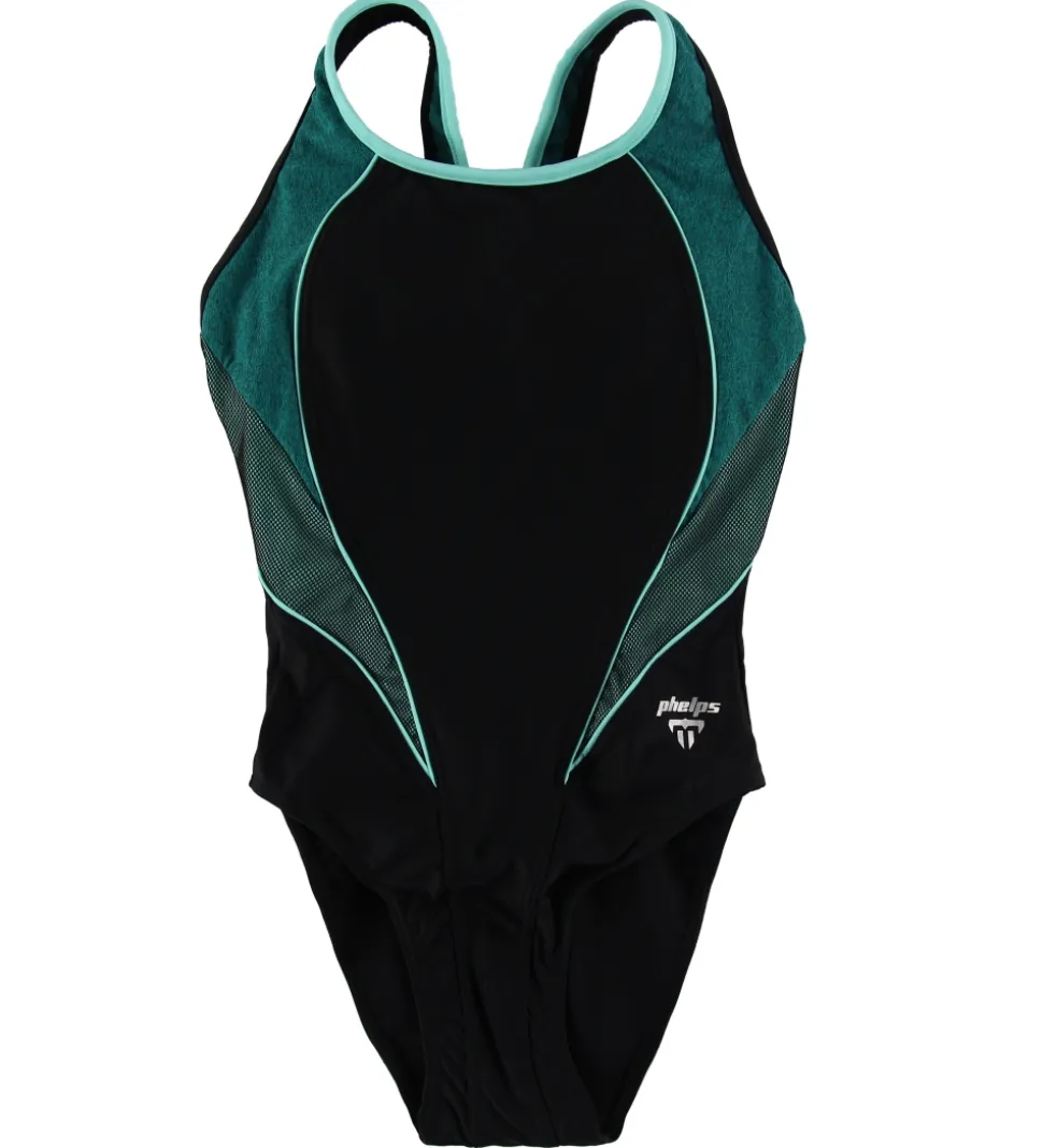 Phelps Badedragt - Hanoi - Sort/Turkis