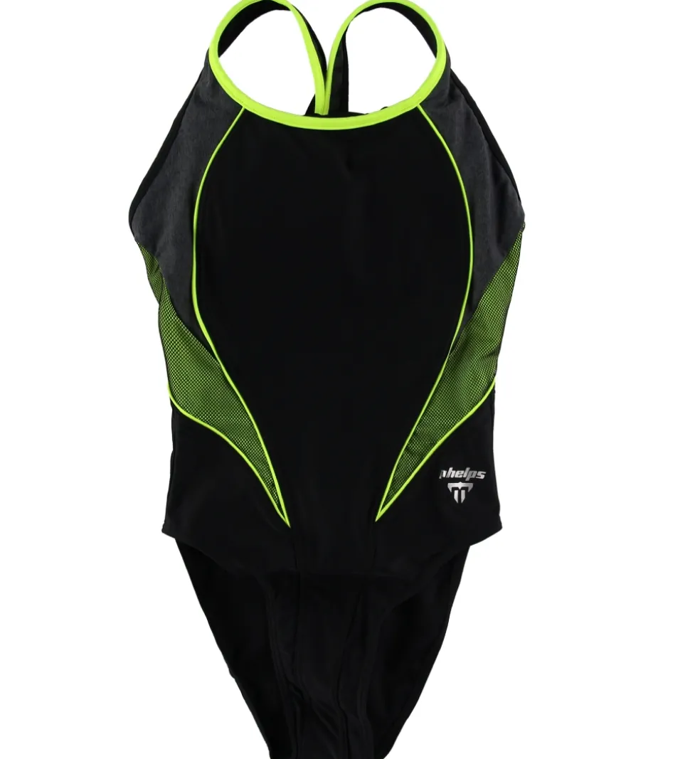 Phelps Badedragt - Hanoi - Sort/Neongul