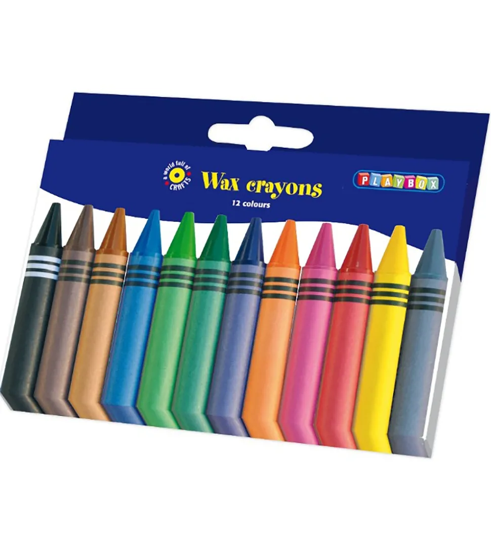 Playbox Farvekridt - Jumbo - 12 stk