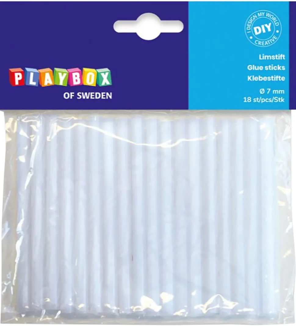 Playbox Limstifter til Limpistol - 18 stk. - 7 mm