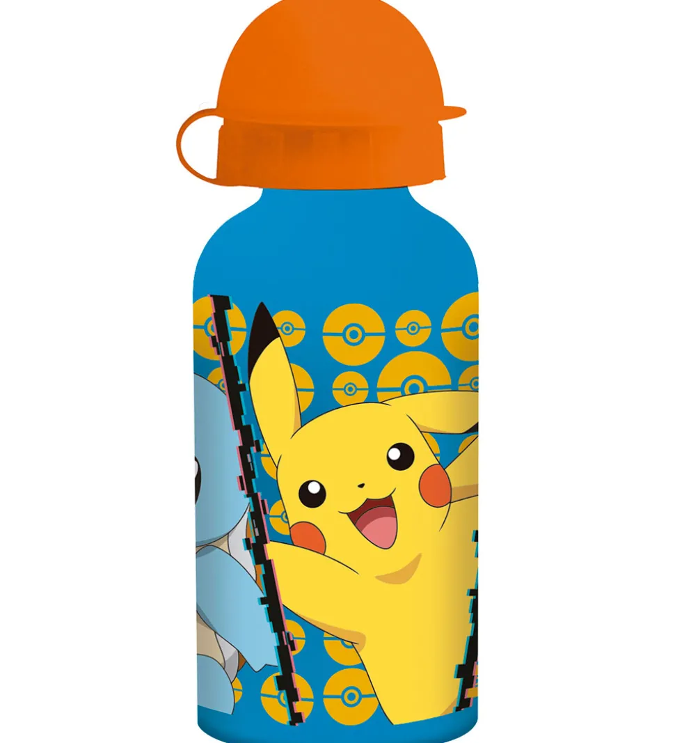 Pokémon - Drikkedunk - 400 ml - Aluminium - Blå/Gul m. Pikachu