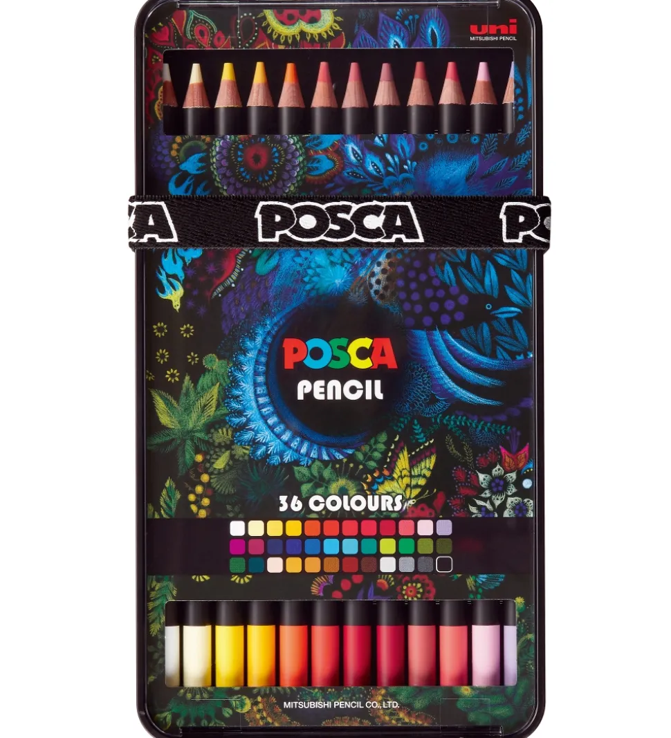 Posca Farveblyanter - 36 stk. - Multifarvet