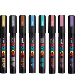 Posca Tuscher - PC-5M - 8 stk. - Metallisk Multifarvet