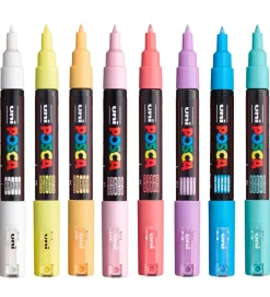 Posca Tuscher - PC-1M - 8 stk. - Afdæmpede Farver