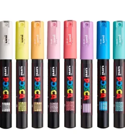 Posca Tuscher - PC-1M - 8 stk. - Afdæmpede Farver
