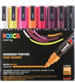 Posca Tuscher - PC-5M - 8 stk. - Varme Farver
