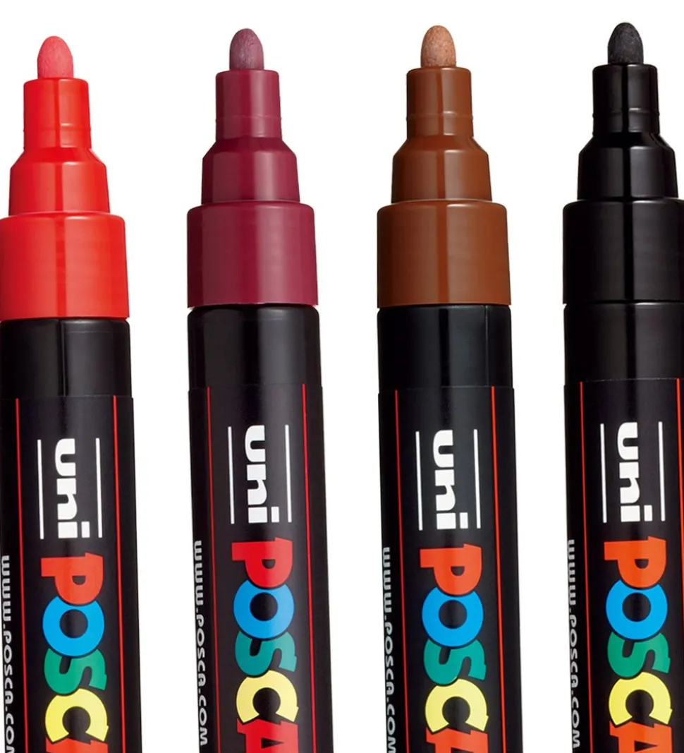 Posca Tuscher - PC-5M - 8 stk. - Varme Farver