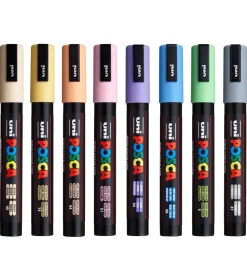 Posca Tuscher - PC-5M - 8 stk. - Pastelfarver