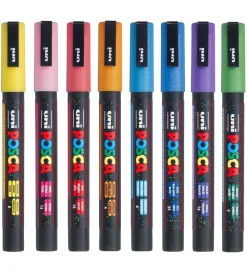 Posca Tuscher - PC-3ML - 8 stk. - Multifarvet m. Glimmer