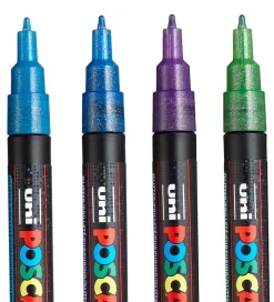 Posca Tuscher - PC-3ML - 8 stk. - Multifarvet m. Glimmer