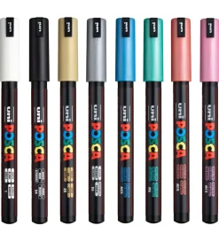 Posca Tuscher - PC-1MR - 8 stk. - Metallisk Multifarvet