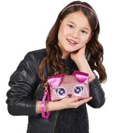 Purse Pets Håndtaske m. Lys - Dazzling Diva - Rosa Glimmer