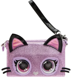 Purse Pets Skuldertaske m. Lys - Purdy Purrfect - Glitter