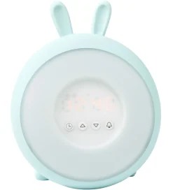 Rabbit & Friends Vækkeur m. Lys - 20x15x6 cm - Wake Up - Blå