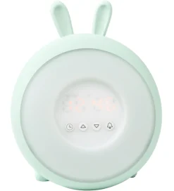 Rabbit & Friends Vækkeur m. Lys - 20x15x6 cm - Wake Up - Grøn