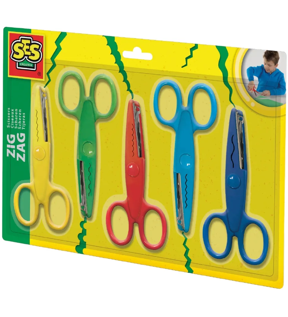 SES Creative Saksesæt - 5 stk - Zig Zag