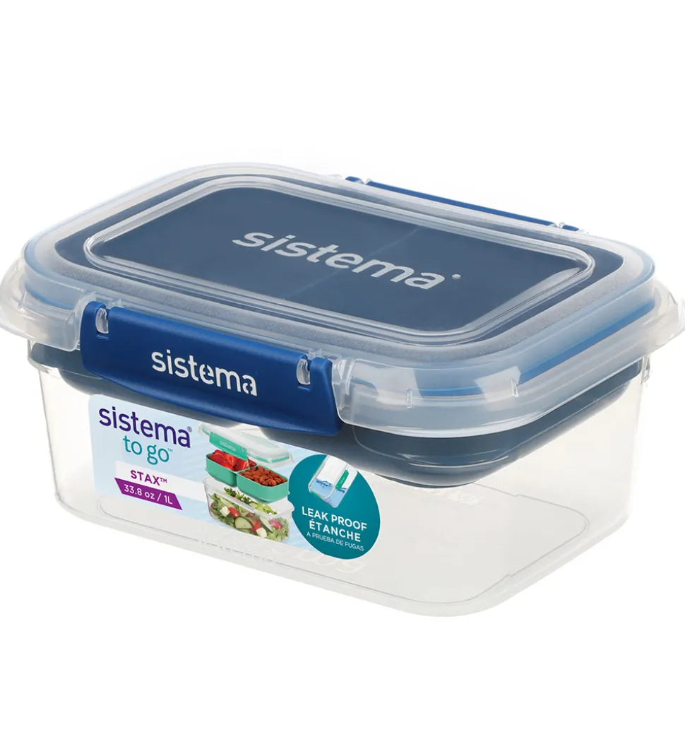 Sistema Madkasse - 1L Rectangle Stax To Go - Blå