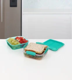 Sistema Madkasse - Lunch Stack Square - 1,24 L - Minty Teal