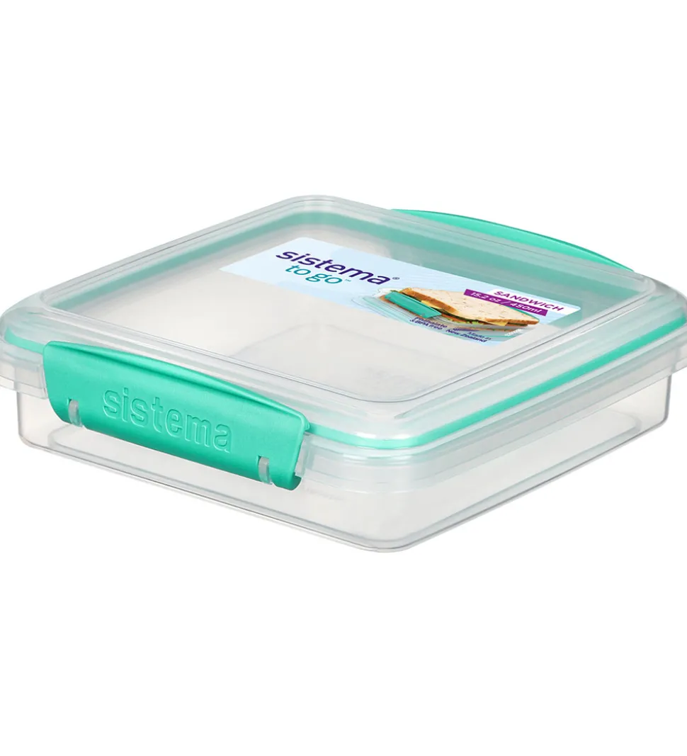 Sistema Madkasse - Sandwich Box To Go - 450 ml - Minty Teal