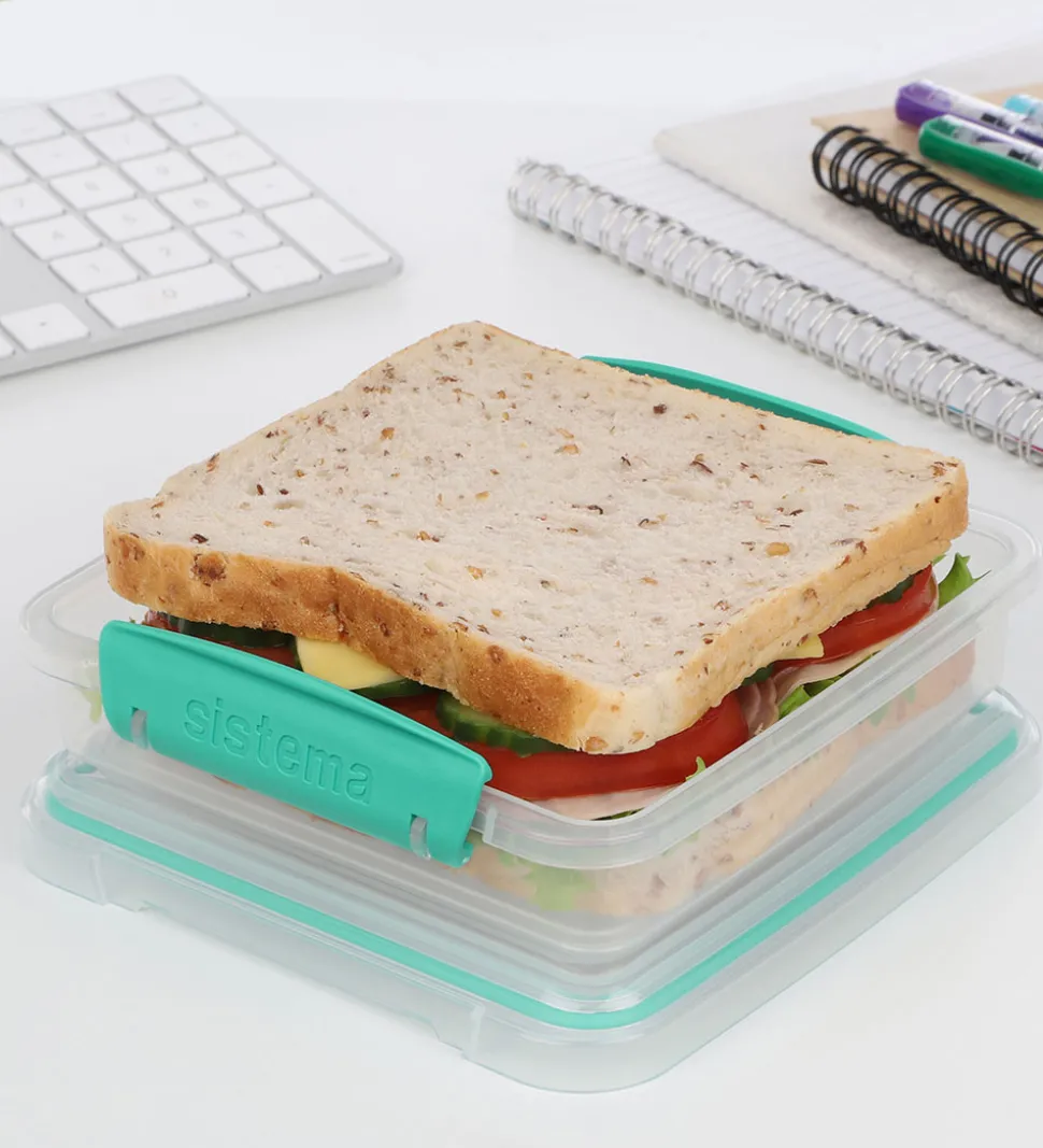 Sistema Madkasse - Sandwich Box To Go - 450 ml - Minty Teal