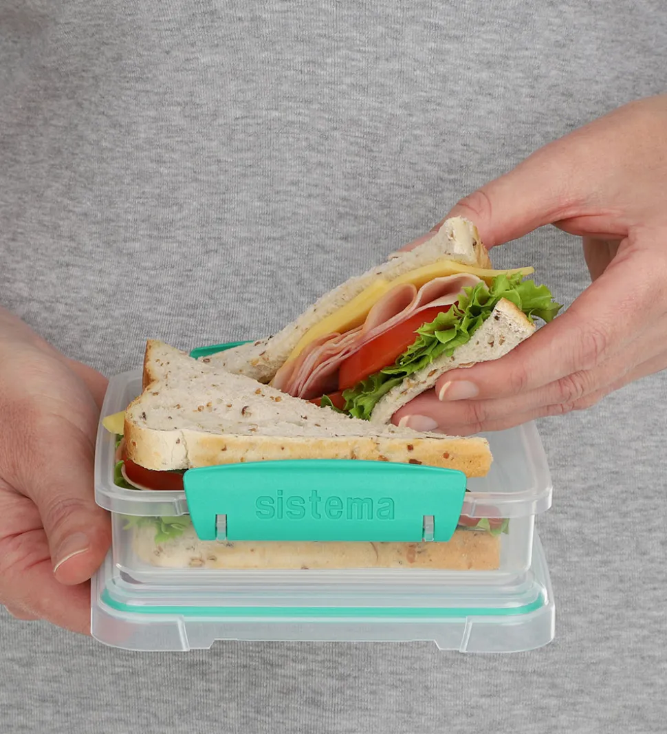 Sistema Madkasse - Sandwich Box To Go - 450 ml - Minty Teal
