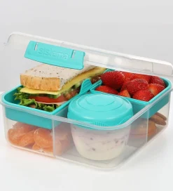 Sistema Madkasse m. Beholder - Bento Cube - 1,25 l - Turkis