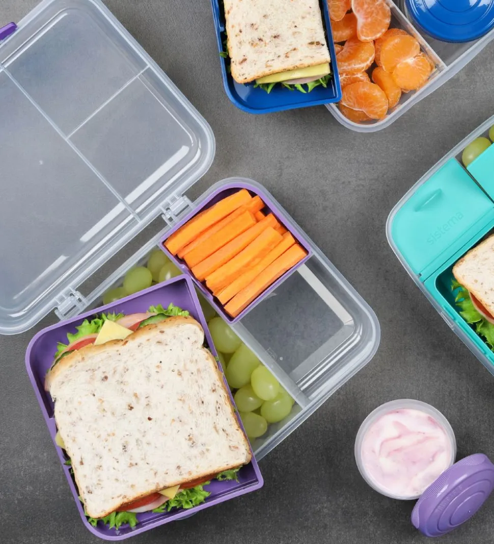 Sistema Madkasse m. Beholder - Bento Cube - 1,25 l - Turkis